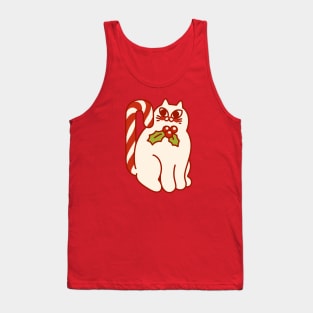 Cat With the Candy Cane Tail Tank Top